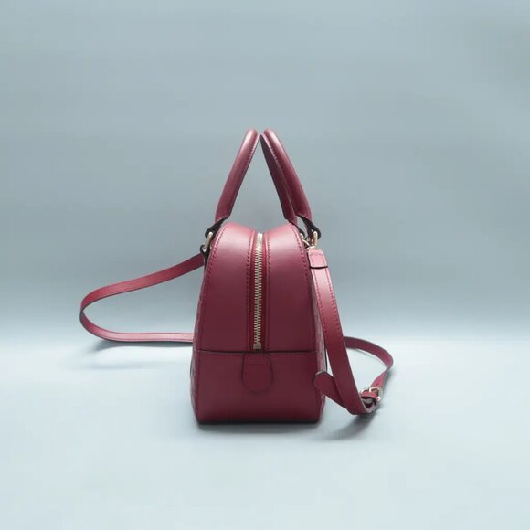 100% Authentic GUCCI Red Leather Satchel 656-11624 - Picture 4 of 12